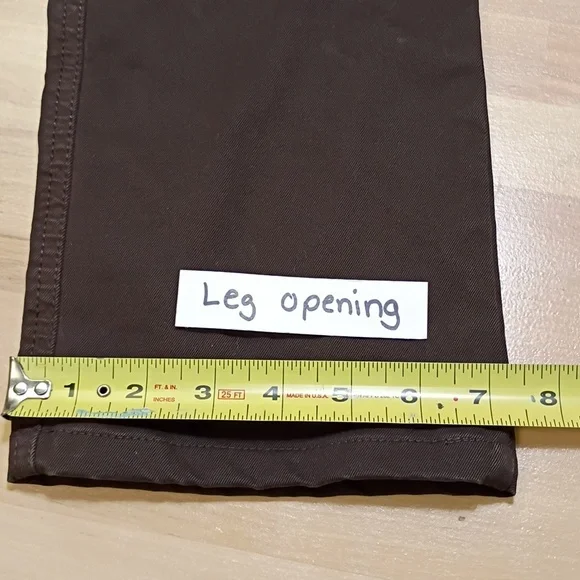 EUC JECKERSON Jeans Brown Iconic patches leg Denim Women Size 26 Bootcut - Picture 12 of 12